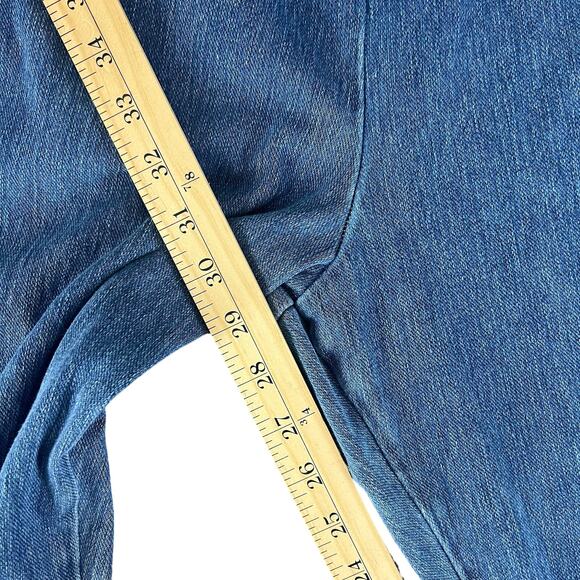 LL Bean Perfect Fit Denim Pants Women’s XL Stonewashed High Rise Tapered Elastic - Picture 9 of 16